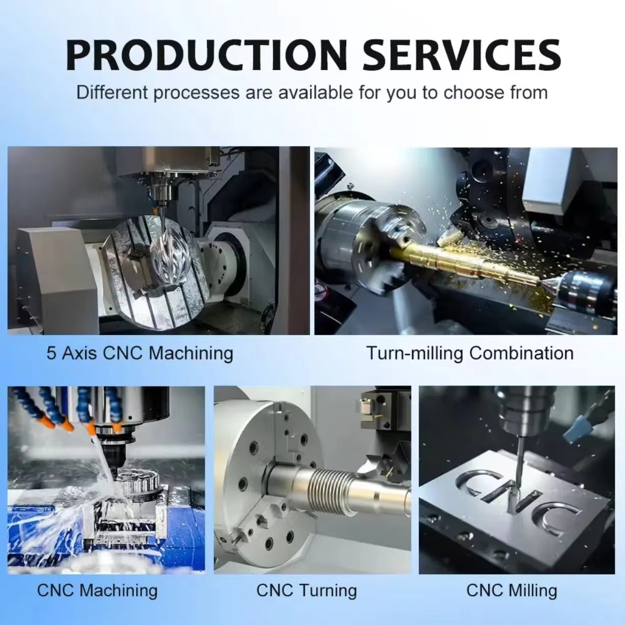 Customized OEM Lathe Milling Processing CNC Machined Aviation Medical Titanium Magnesium Parts Carbon Steel Turning Machining