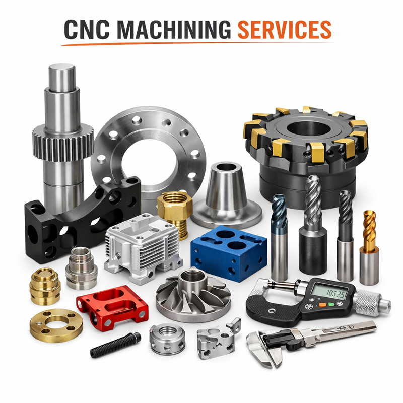 Custom CNC Machining Stainless Steel Titanium Parts High Precision 5 Axis Milling Turning Service Tolerance 0.01-0.005mm