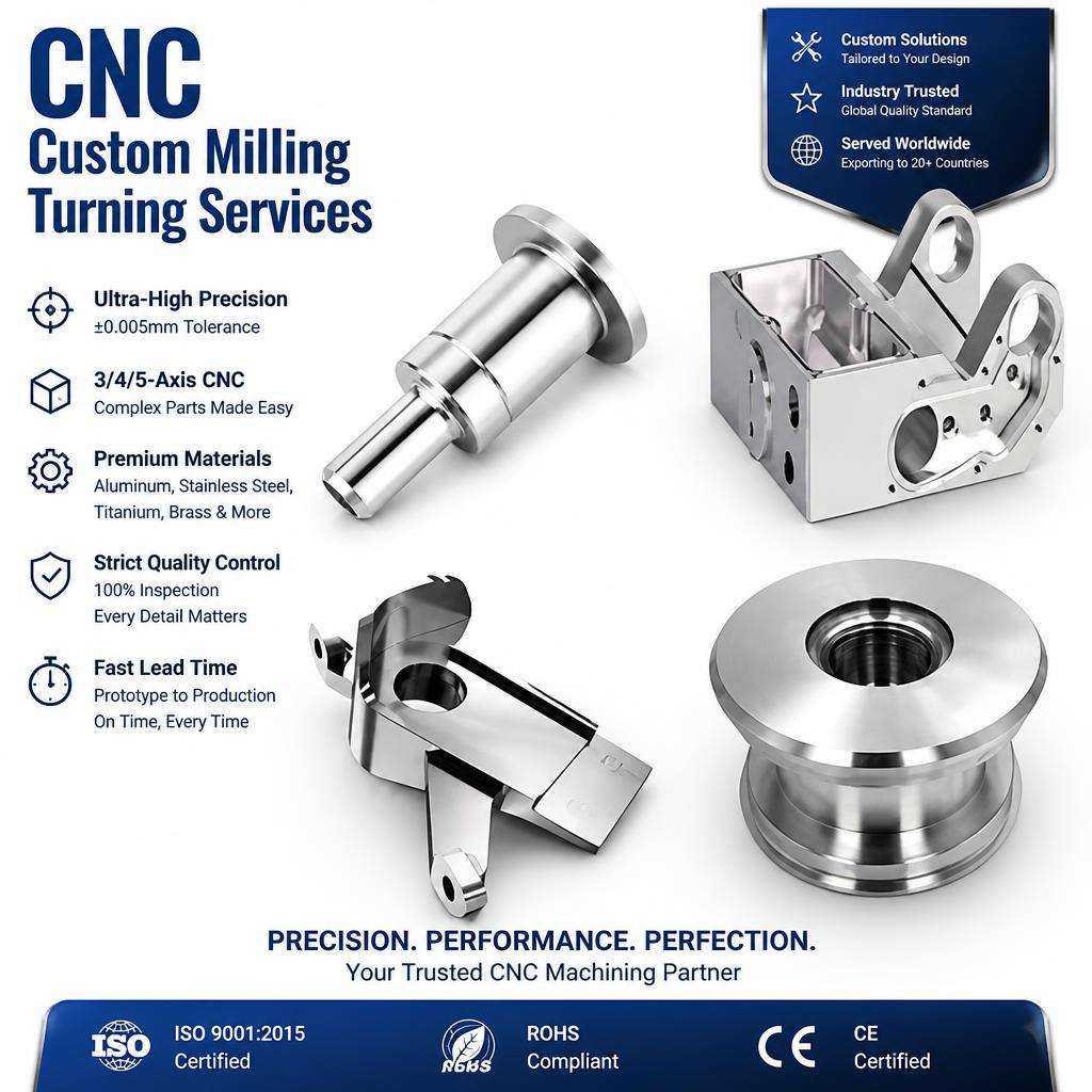 Custom Aluminum Stainless Steel Components Cnc Milling OEM Turning Milling Parts Supplier Cnc Machining Services